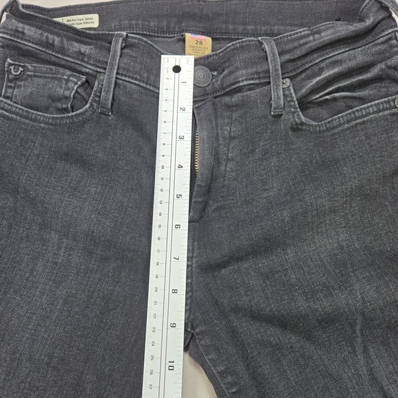 True Religion Halle Mid Rise Super Skinny Jeans Black Wash Zipper Ankle Size 28 - Picture 15 of 15